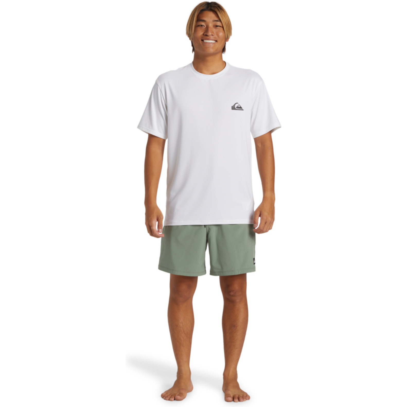 2026 Quiksilver Hommes Everyday Surf T-Shirt à Manches Courtes UPF AQYWR03135 - White